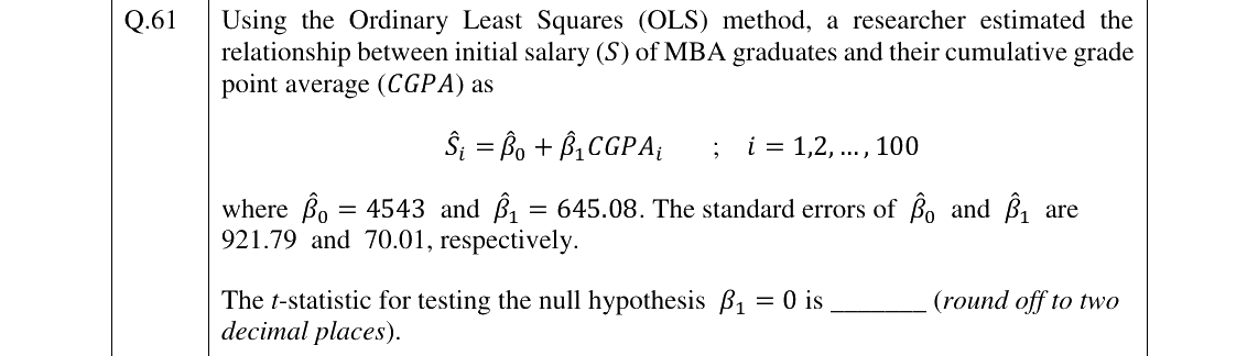 GATE 2023 XH-C1 question 61
