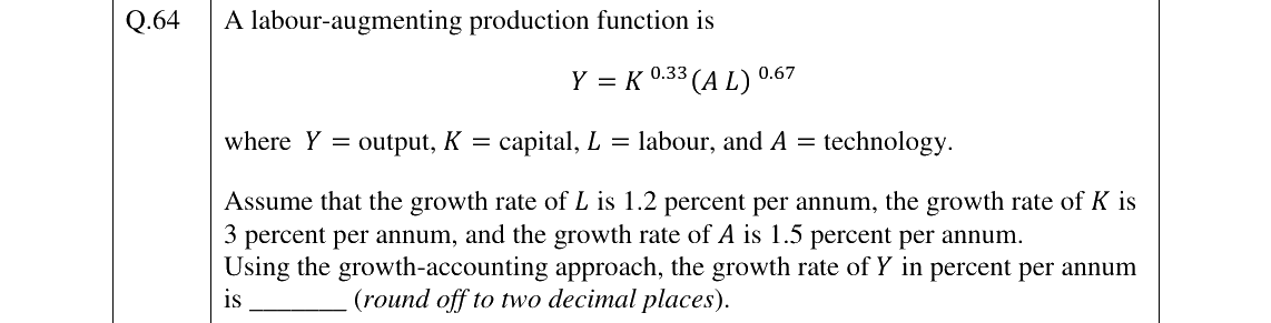 GATE 2023 XH-C1 question 64