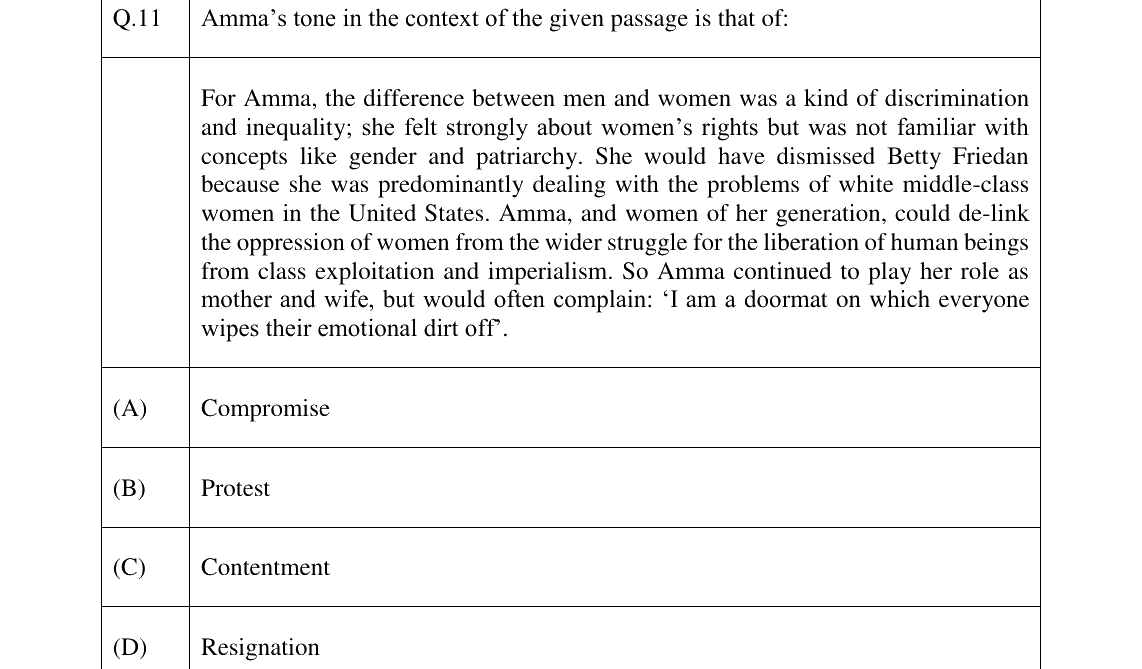 GATE 2024 XH-C1 question 11