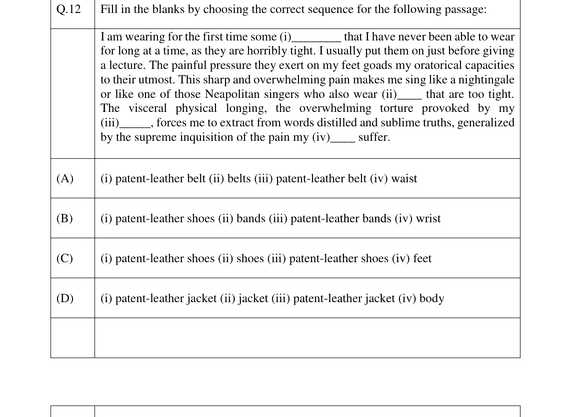 GATE 2024 XH-C1 question 12