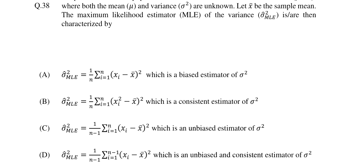 GATE 2024 XH-C1 question 38