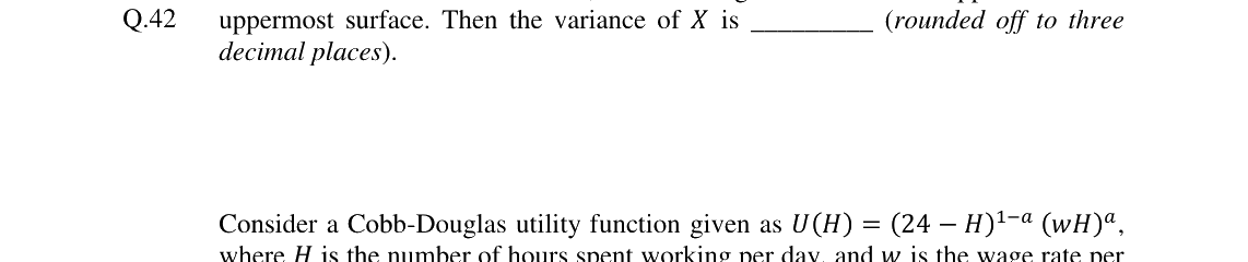 GATE 2024 XH-C1 question 42