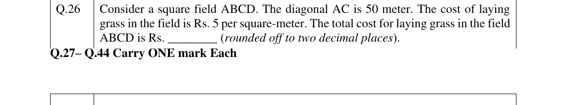 GATE 2025 XH-C1 question 26