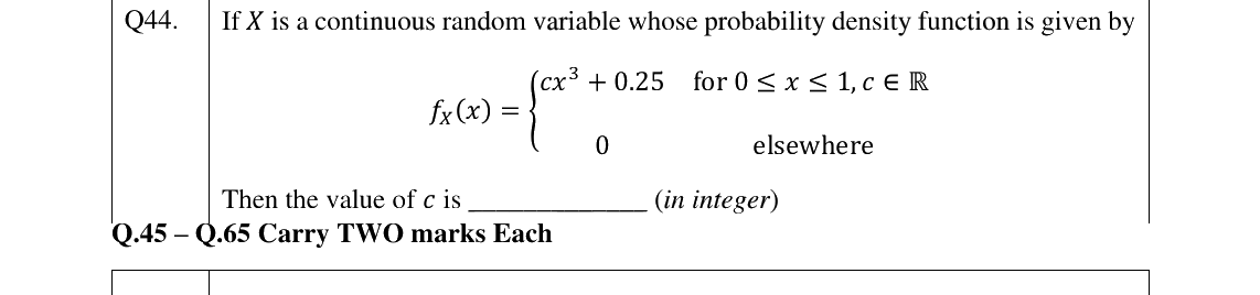 GATE 2025 XH-C1 question 44