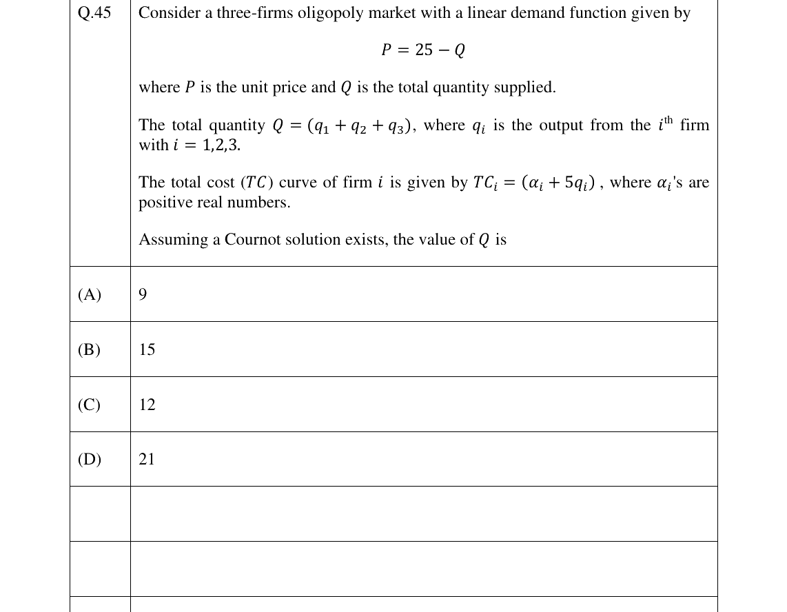 GATE 2025 XH-C1 question 45