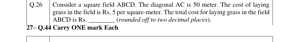 GATE 2025 XH-C2 question 26