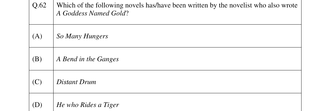GATE 2025 XH-C2 question 62