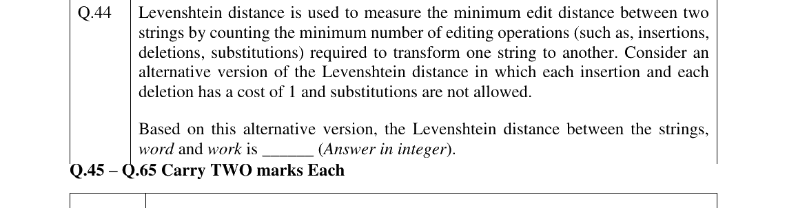 GATE 2026 XH-C3 question 44