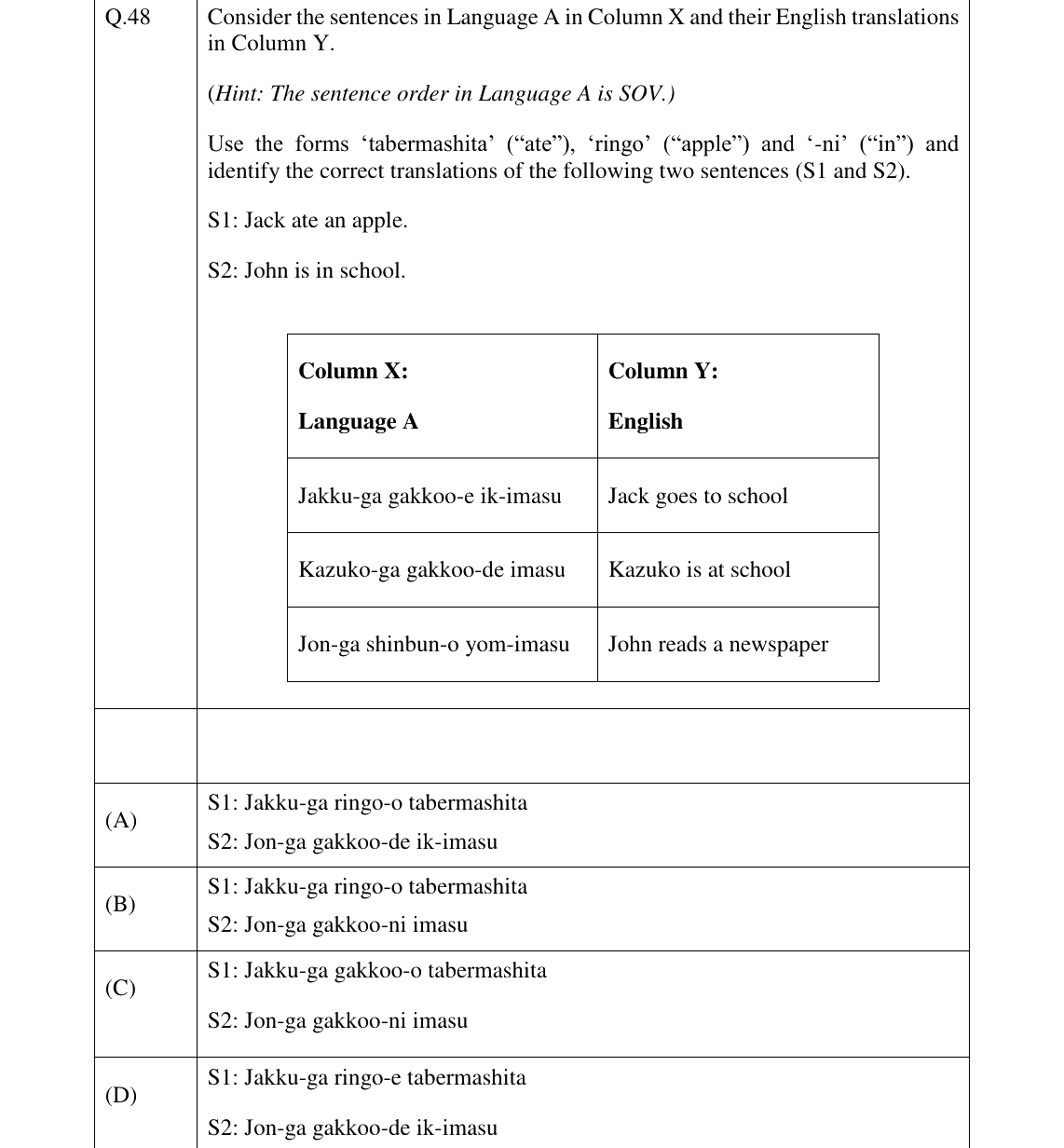 GATE 2026 XH-C3 question 48