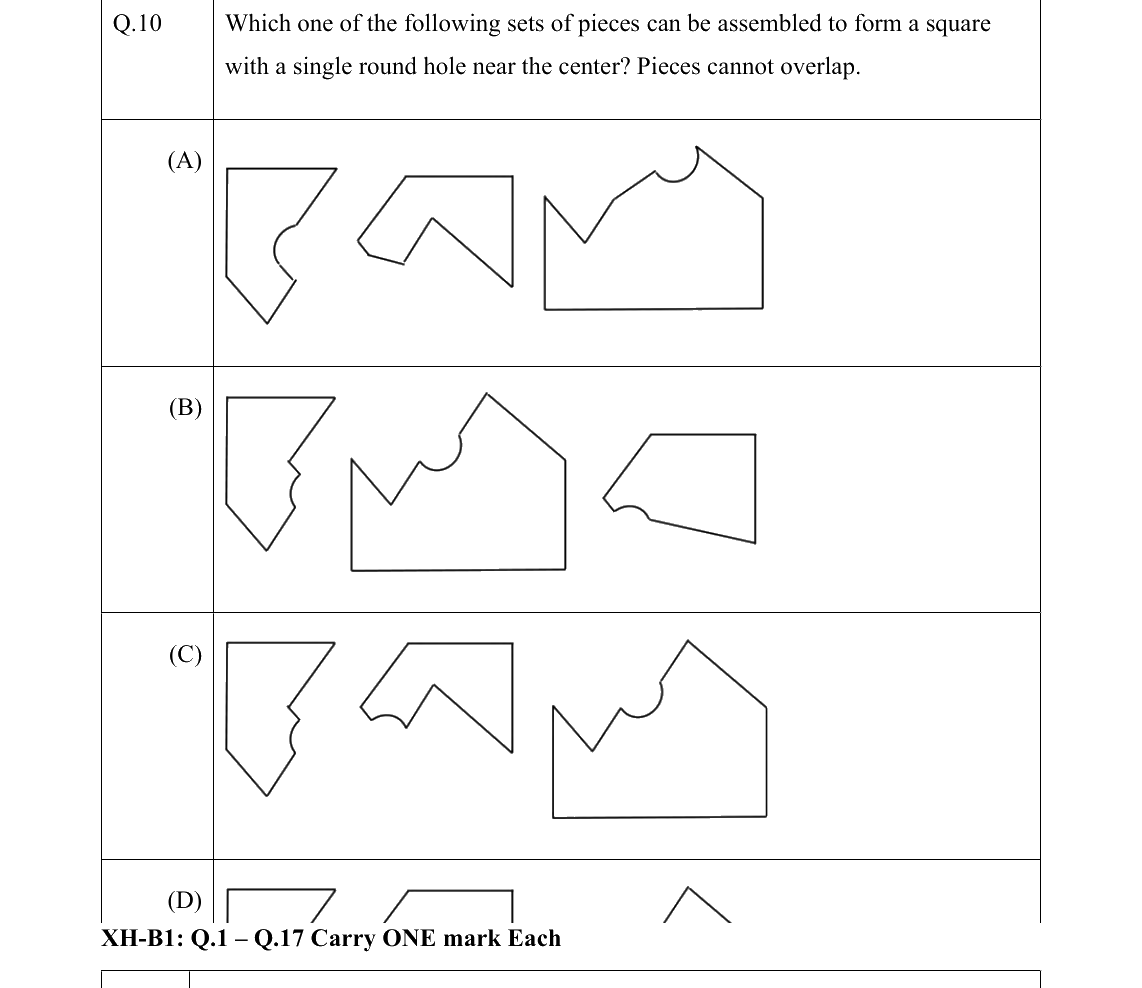 GATE 2022 XH-C4 question 10