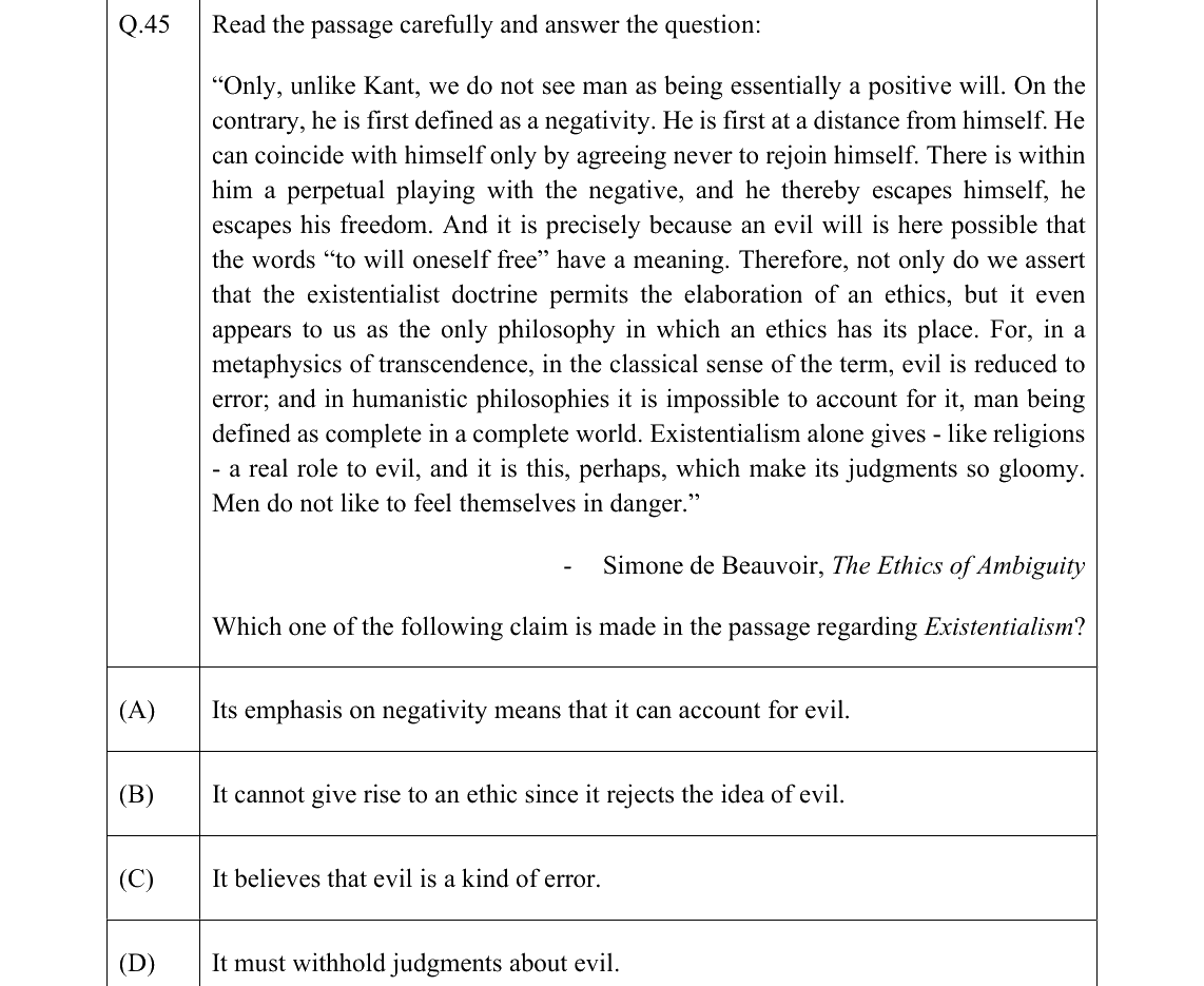 GATE 2022 XH-C4 question 45