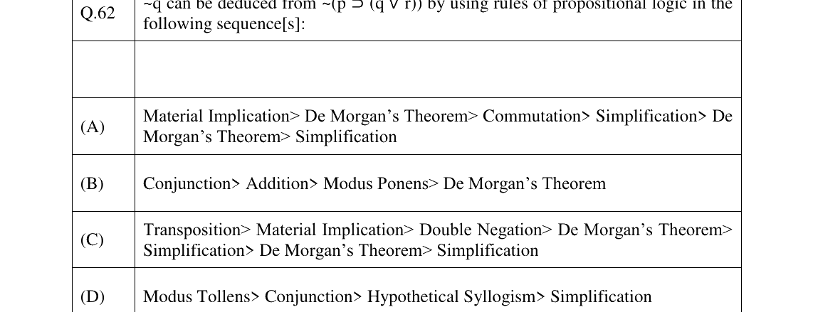 GATE 2023 XH-C4 question 62