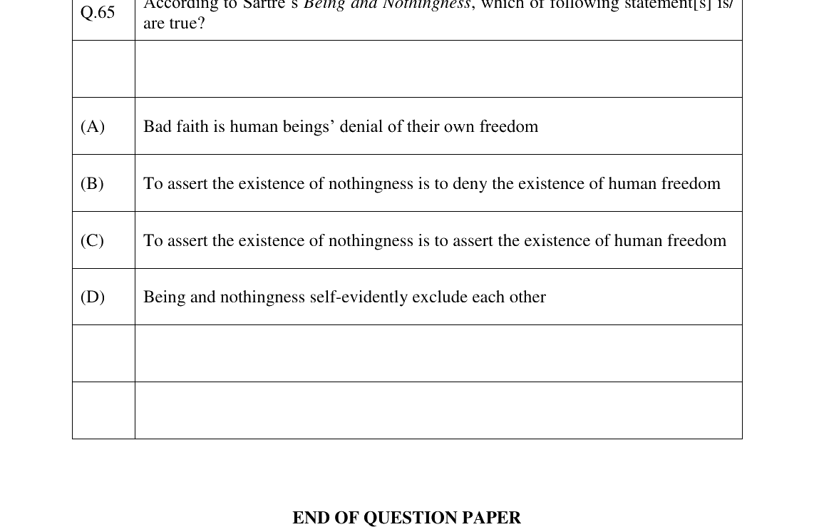 GATE 2023 XH-C4 question 65