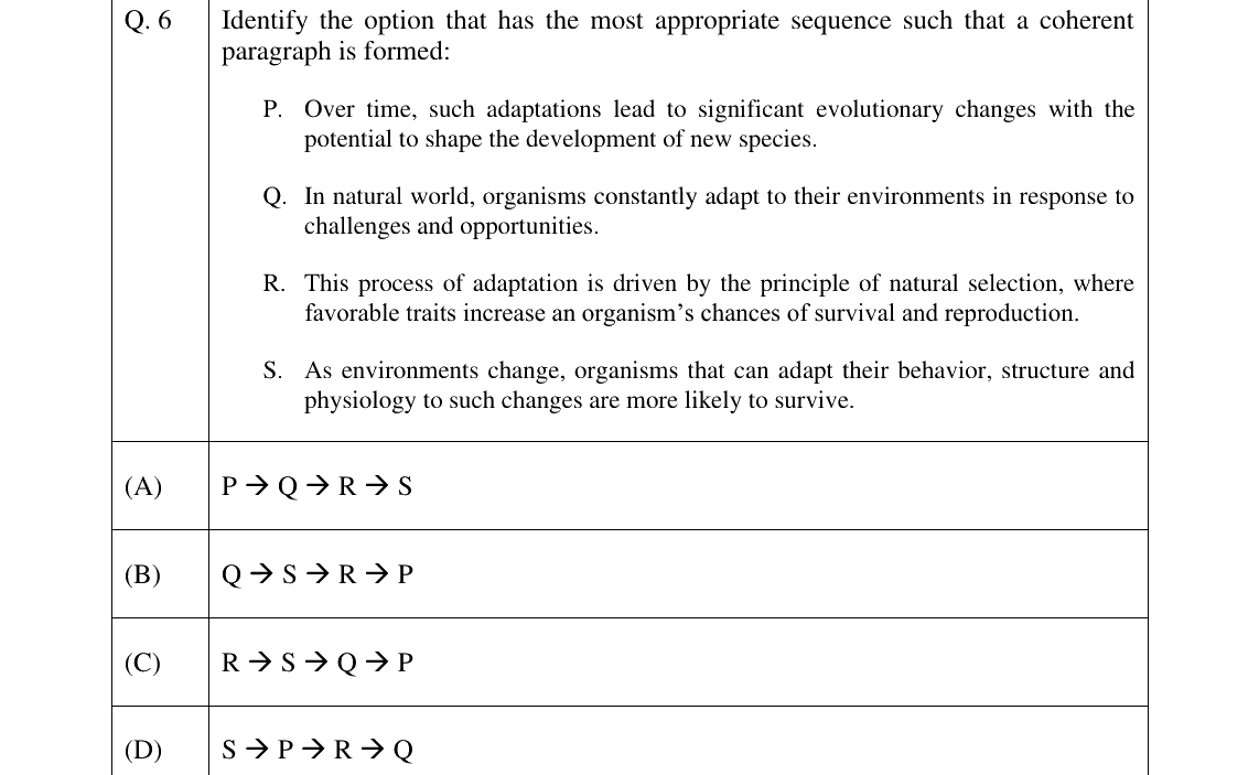 GATE 2025 XH-C4 question 6