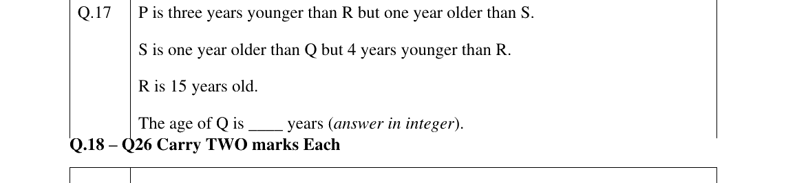 GATE 2025 XH-C4 question 17