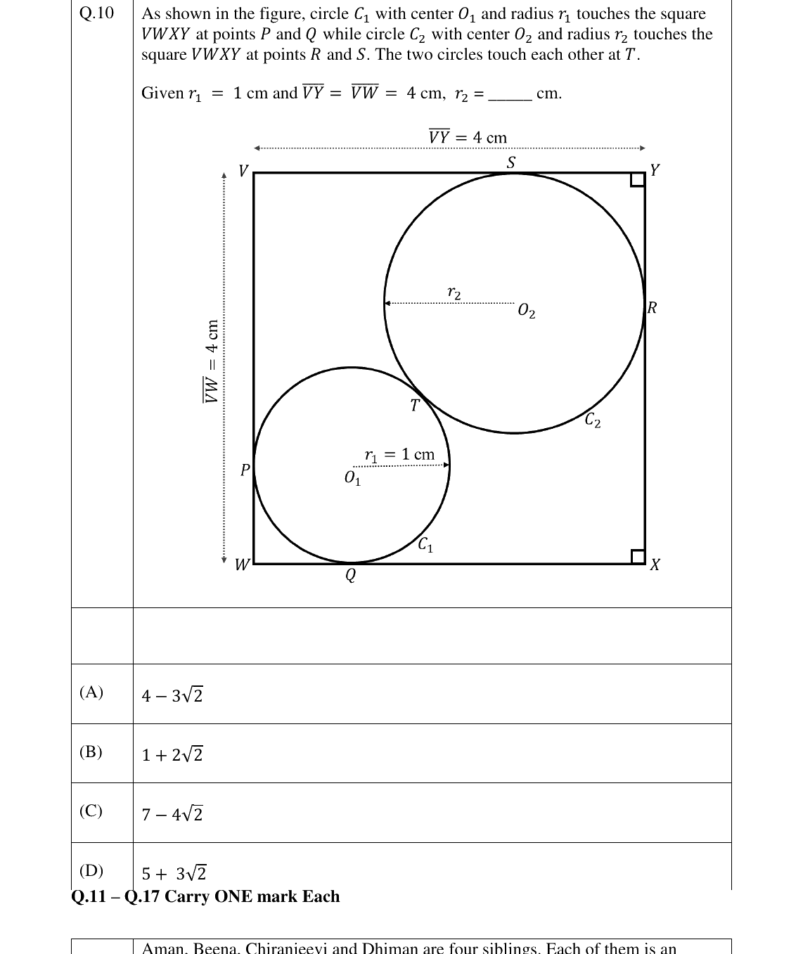 GATE 2026 XH-C4 question 10