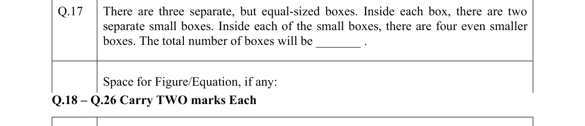 GATE 2022 XH-C5 question 17