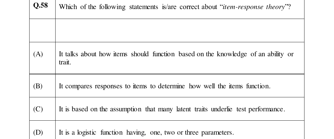 GATE 2024 XH-C5 question 58