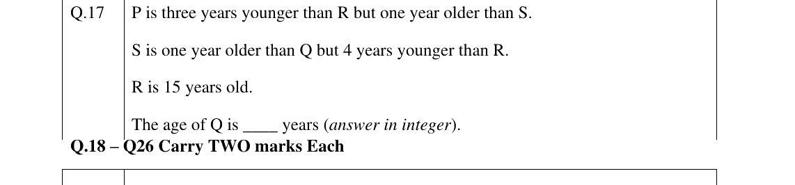 GATE 2025 XH-C5 question 17
