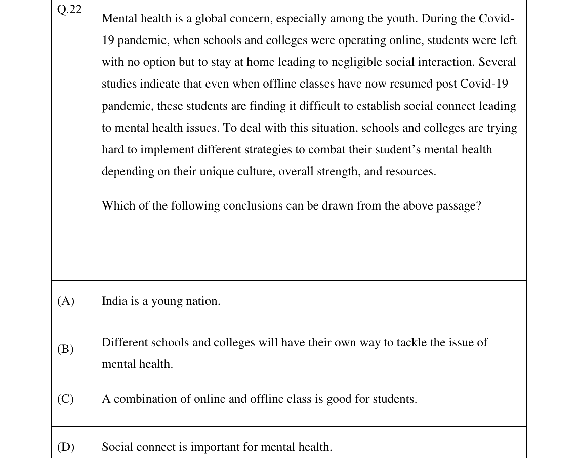 GATE 2026 XH-C5 question 22