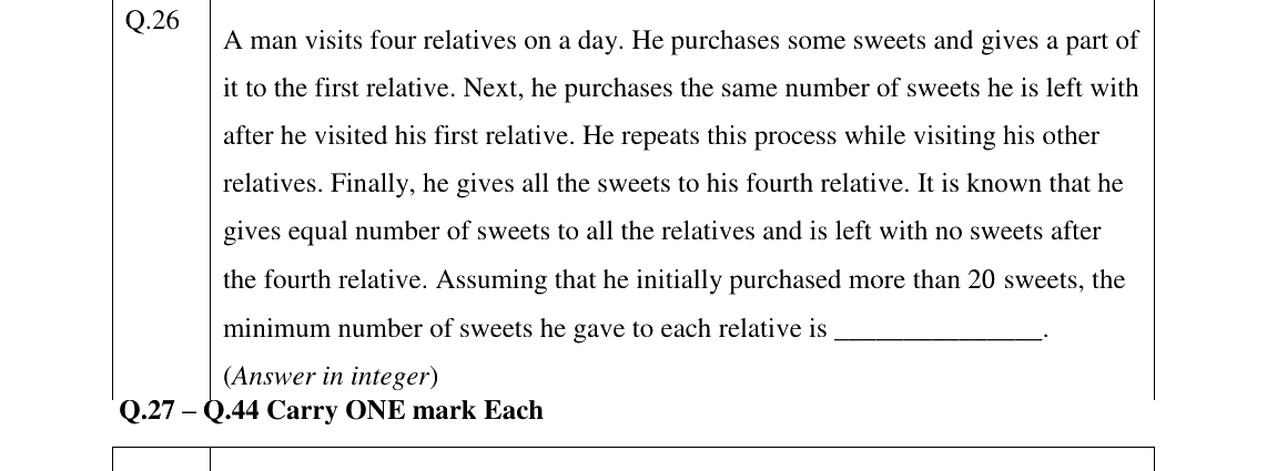 GATE 2026 XH-C5 question 26