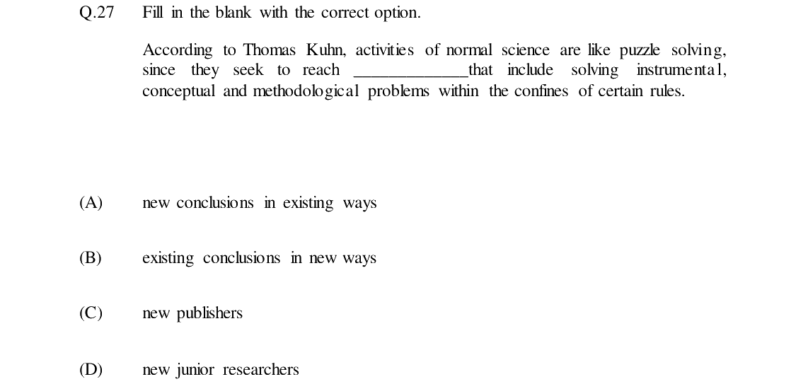GATE 2024 XH-C6 question 27