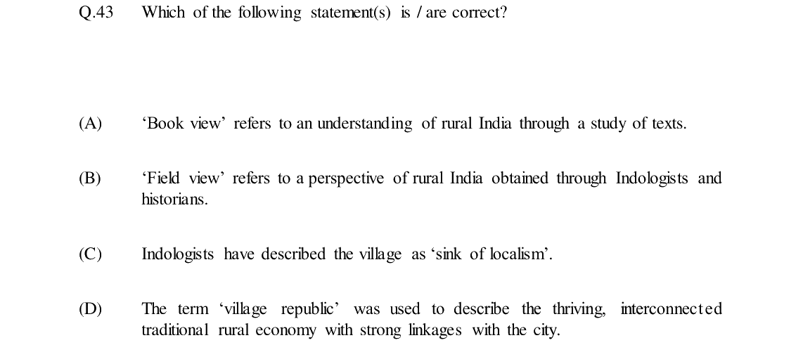 GATE 2024 XH-C6 question 43