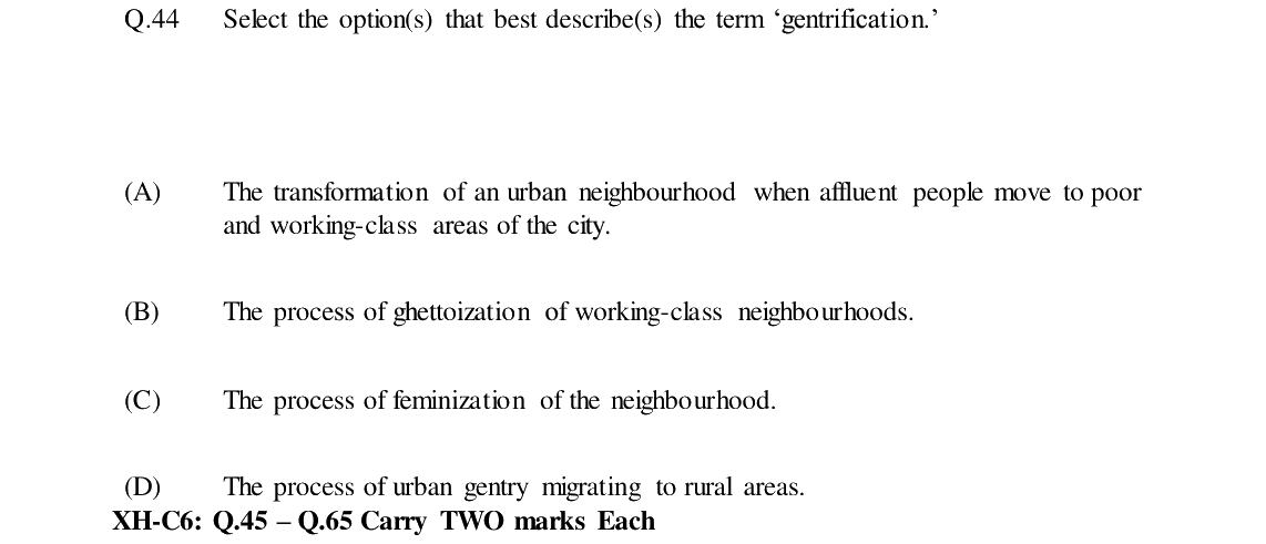 GATE 2024 XH-C6 question 44