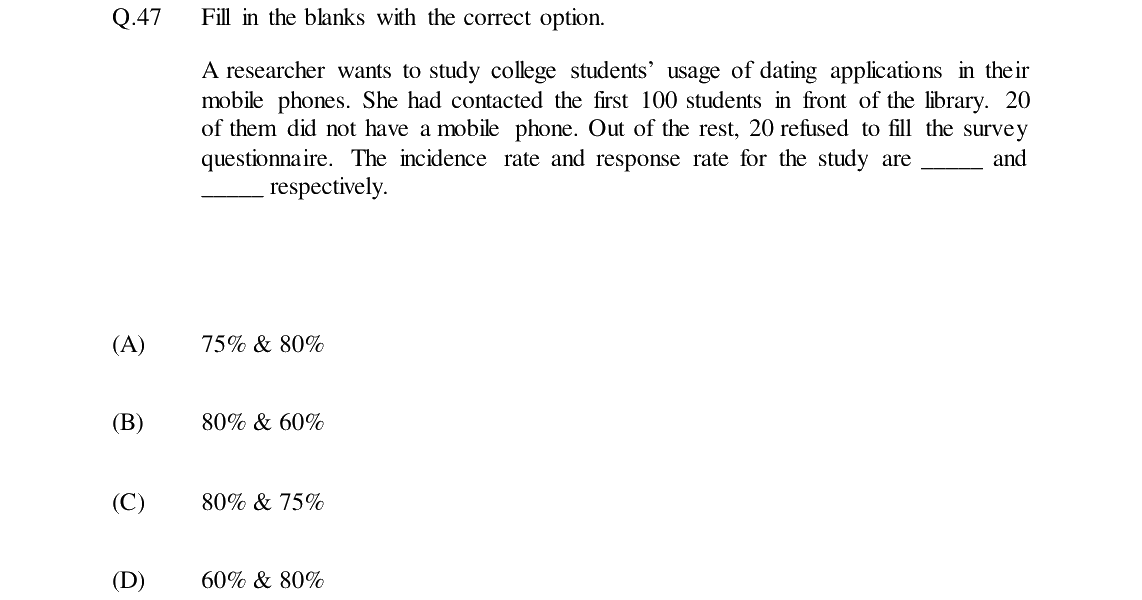 GATE 2024 XH-C6 question 47