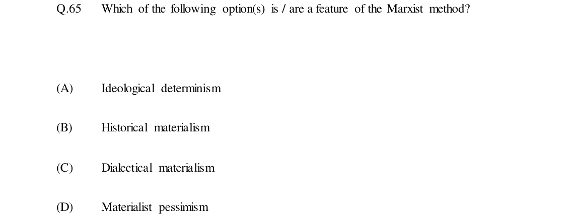 GATE 2024 XH-C6 question 65