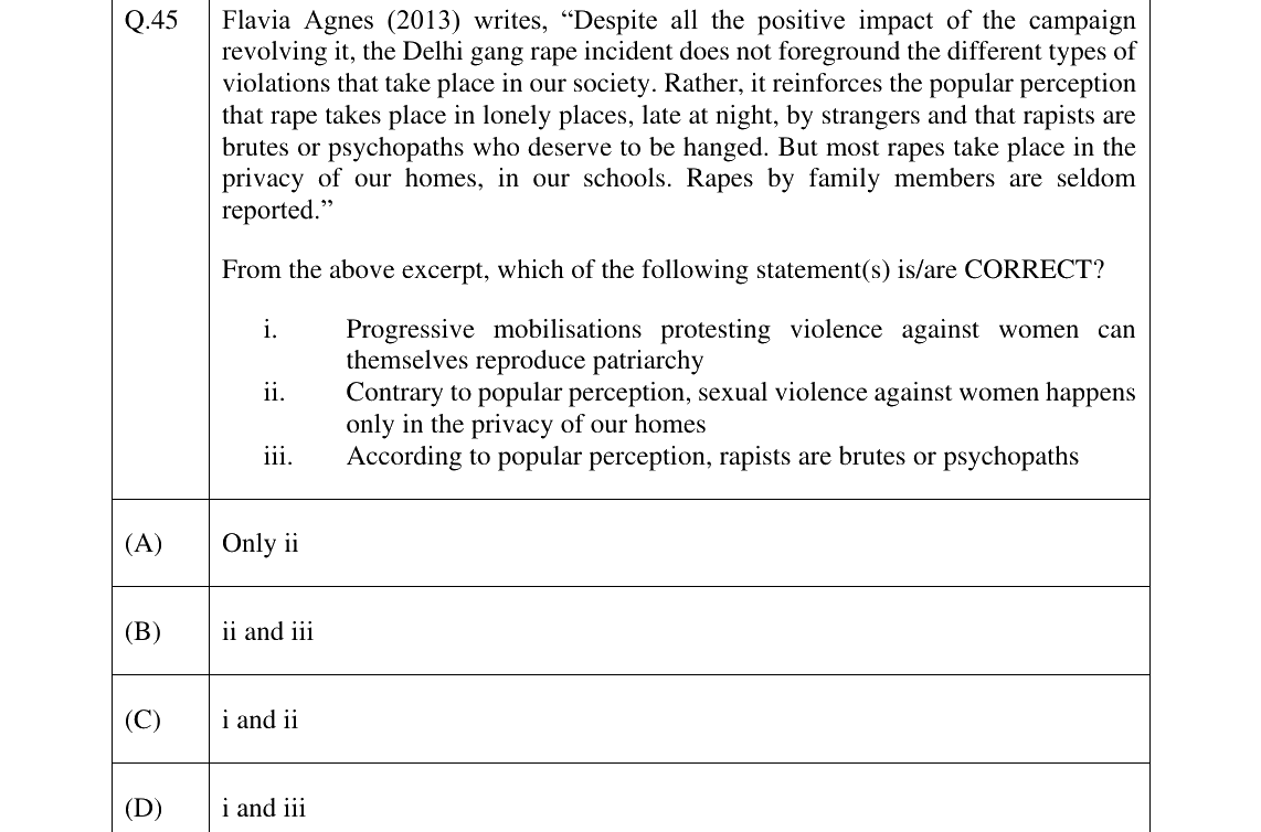 GATE 2025 XH-C6 question 45
