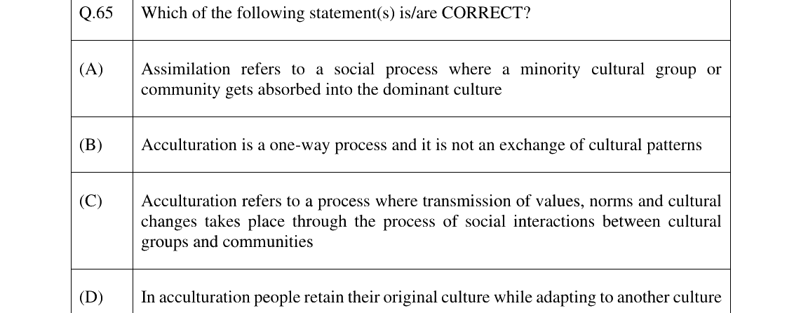 GATE 2025 XH-C6 question 65