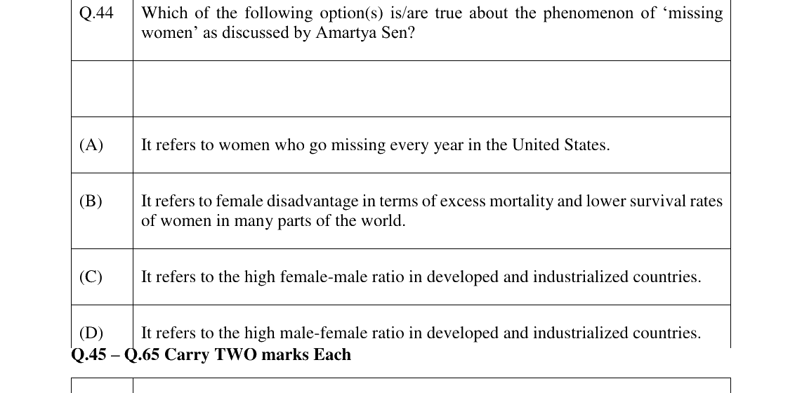 GATE 2026 XH-C6 question 44